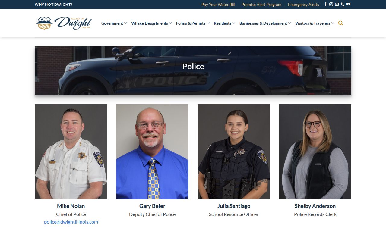 Official Dwight Police Department information page