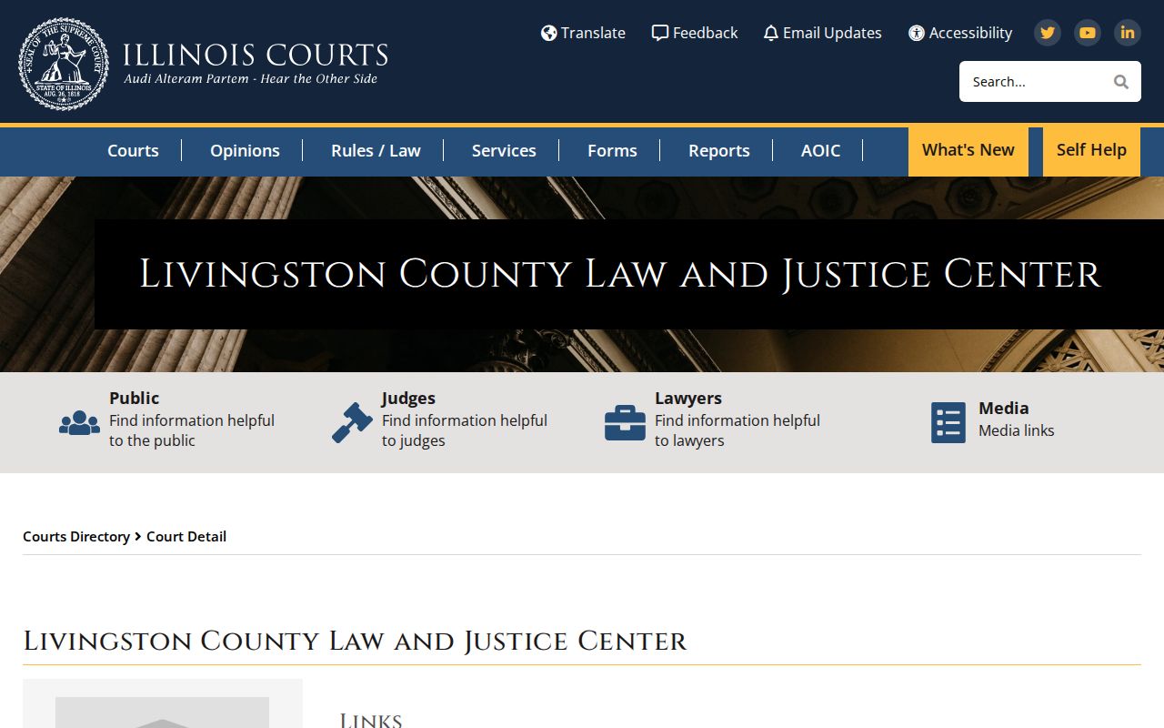 Livingston County court directory for arrest case outcomes